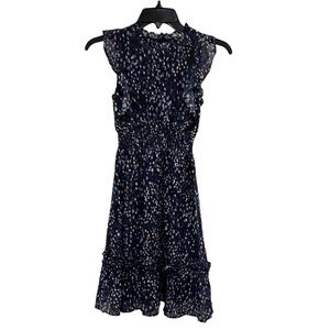 Aqua girls navy purple dress size small 7-8 retail $68